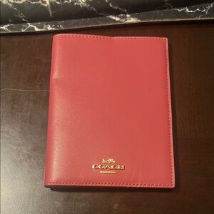 Coach Dusty Pink Leather Passport Holder